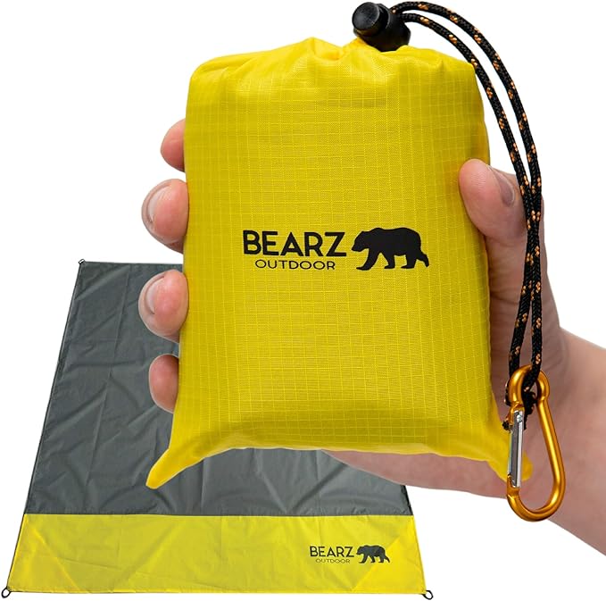 BEARZ Outdoor Pocket Blanket - Beach Blanket Waterproof Sandproof, Picnic Blankets Waterproof Foldable, Lightweight & Comp...