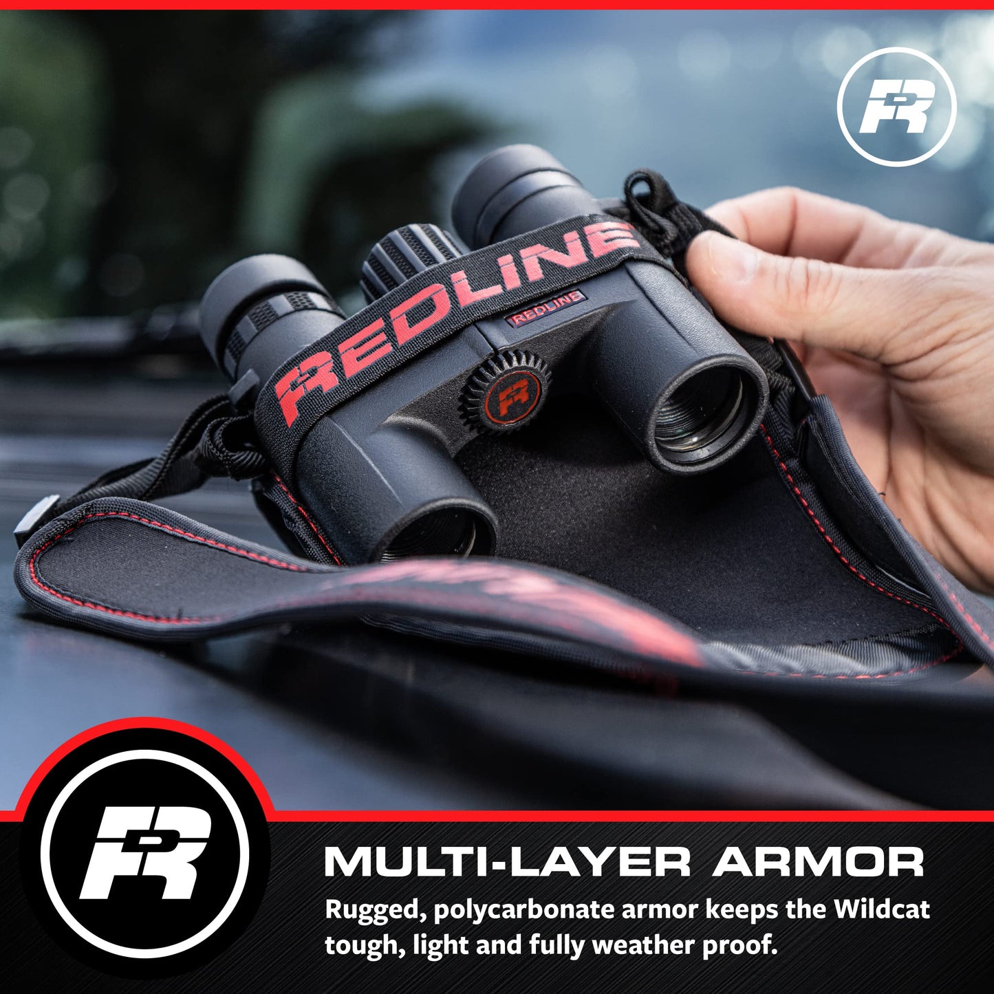 Red-Line Optics F4F Wildcat 8x25, 7 Prism Best Binoculars for Hiking, Hunting, Bird Watching, Boating and Other Field Work, Designed in America, Based in Washington State