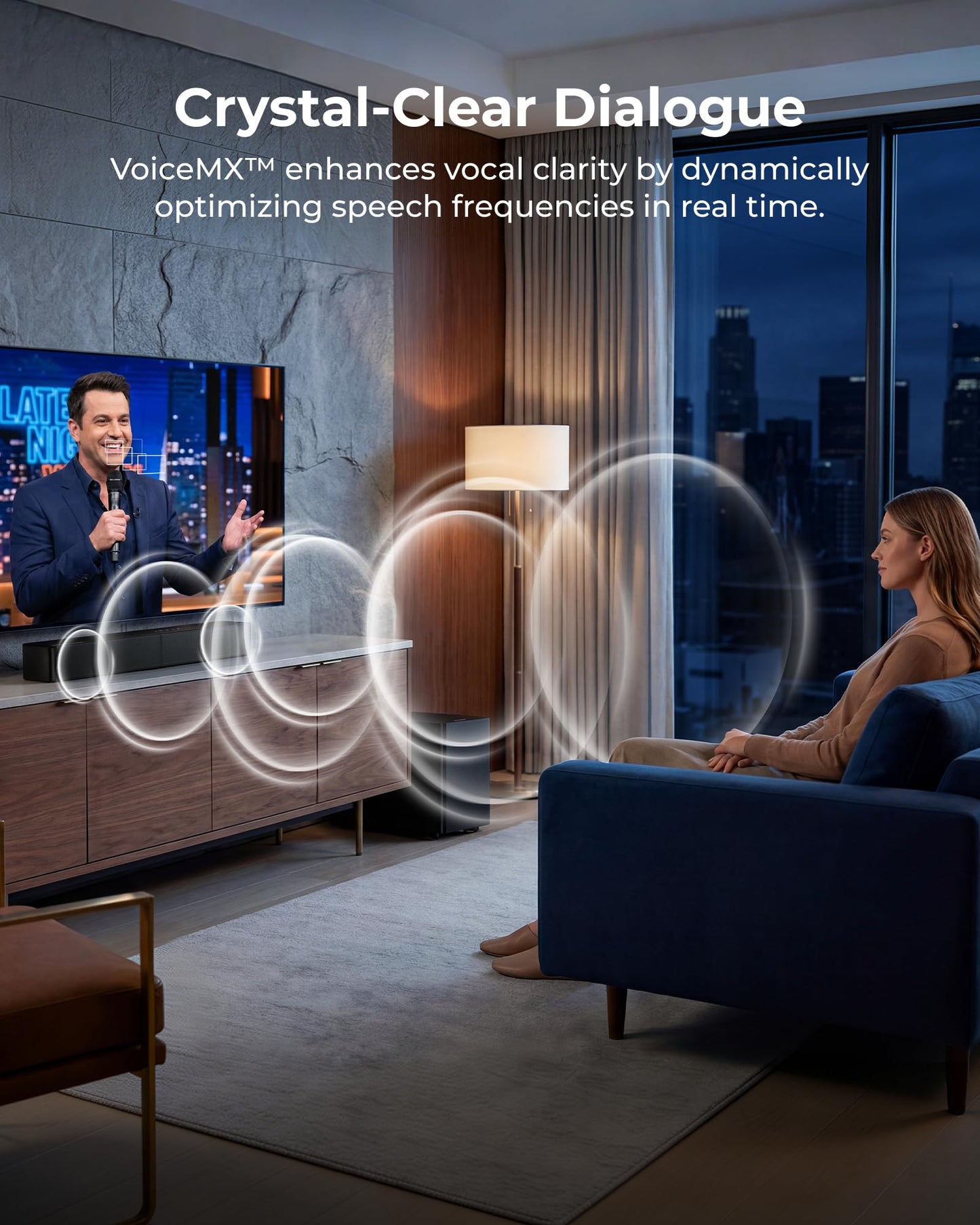ULTIMEA Sound Bar with Wireless Subwoofer, Dolby Atmos, VoiceMX, BassMX, 240W Peak Power, 2.1ch Soundbar for Smart TV, App Control, HDMI eARC, Optical, Bluetooth 6.0, Poseidon M40, 2026 Model