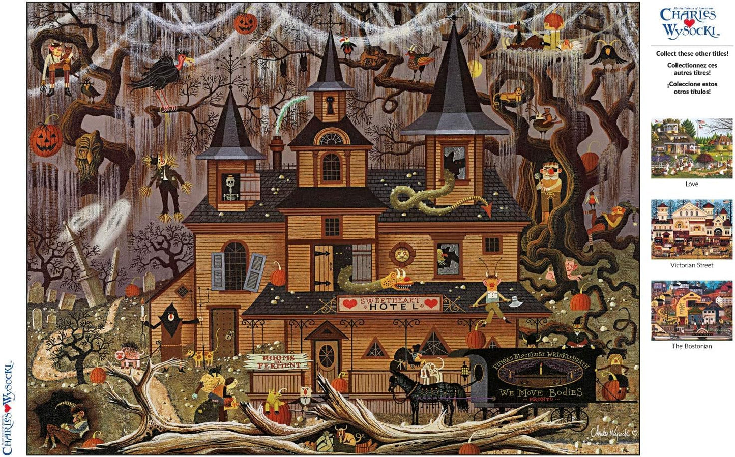 Buffalo Games - Charles Wysocki - Trick or Treat Hotel - 1000 Piece Jigsaw Puzzle