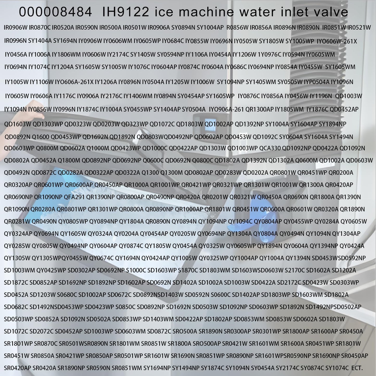 000008484 000009122 33129030 IH9122 Ice Machine Water Inlet Valve Assembly (OEM) 220V/240V 50Hz/60Hz 6W for Manitowoc Ice Machine Parts 2-Year Warranty