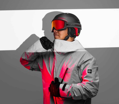 Giro Index 2.0 Asian Fit Adult Snow Goggle - Grey Wordmark Strap with Amber Rose Lens