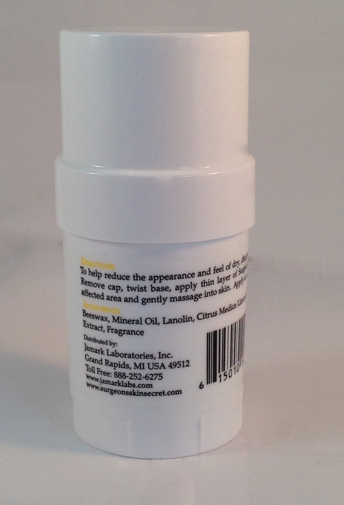 Surgeon's Skin Secret Beeswax Moisturizer .78oz. Twist-Up Stick (3 Pack) - Lemon