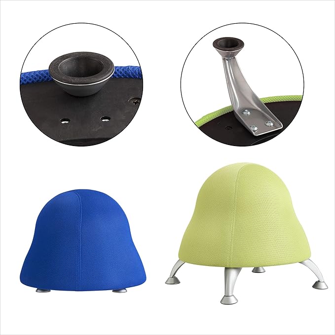 Safco Runtz Ball Chair for Kids, Anti-Burst, Exercise Ball Chair, Promotes Movement, Better Posture and Balance, Green Apple
