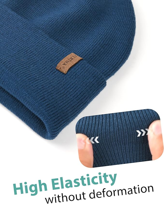 FURTALK Beanie for Men Women Cuffed Thick Knitted Unisex Winter Hat Beanies Skull Cap