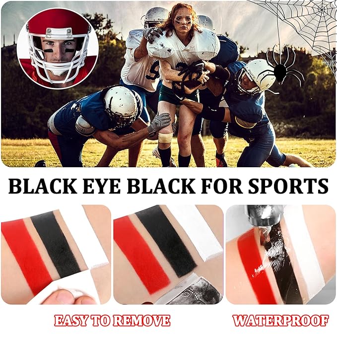 White Black Red Face Body Paint,Blendable Halloween Face Body Paint Clown Special Effects Makeup Kit,Highly Pigmented Washable Cream Body Painting for Halloween Clown Cosplay Theme Parties Costume