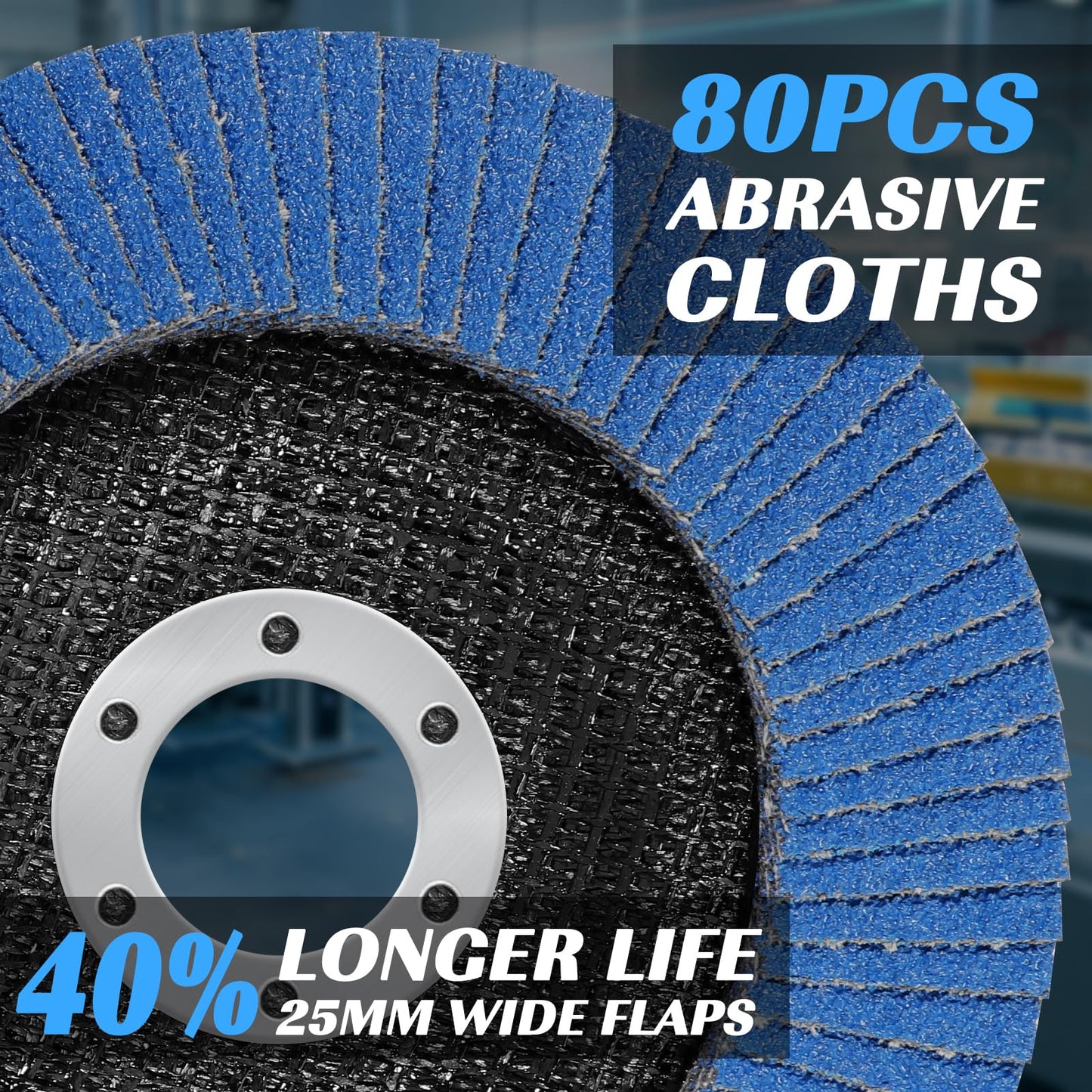 Pukamam 24 Pack of Flap Discs 4 1/2 for Angle Grinder Grit 40 60 80 120 Type 29 Zirconia Grinding Wheel for Wood Metal Sanding