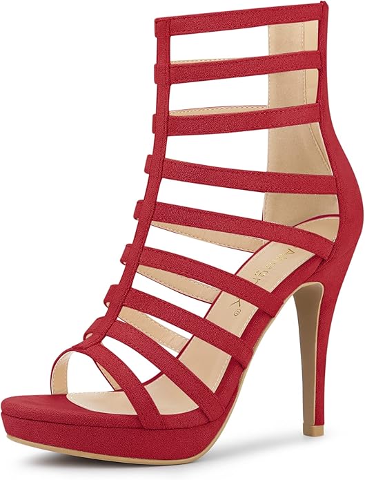 Allegra K Women's Stiletto Platform Heels Strappy Gladiator Heel Sandals
