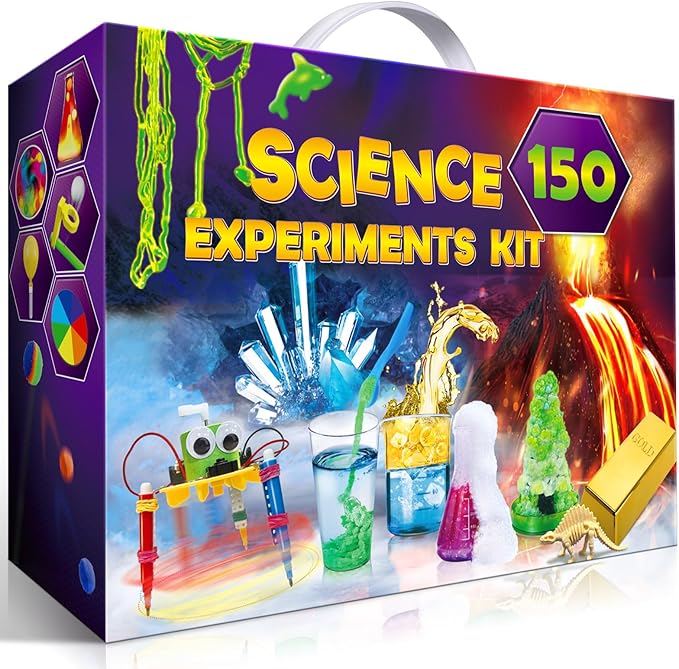 UNGLINGA 150 Experiments Science Kits for Kids, S.T.E.M Educational Project Toys for Boys Girls Birthday Gifts Ideas, Volc...