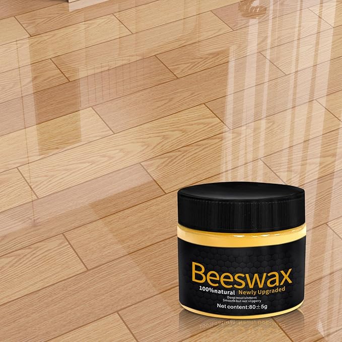 Beeswax Polish – Natural Wood Furniture Restorer, Deep Nourishing Repair Wax, Protective Shine Coating, Wood Maintenance Solution for Cabinets, Tables, Hardwood Floors