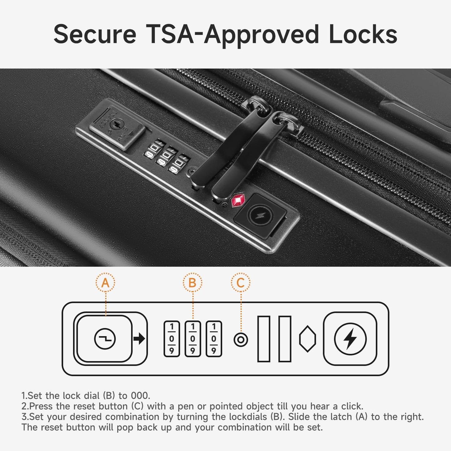 Expandable Travel Carry On Luggage with Smart Front Laptop Pocket, USB-A/C Charging Port & TSA Lock – 20 Inch Spinner Suitcase with Multi-Organizer Front Compartment & Luggage Tag (Airline Approved)