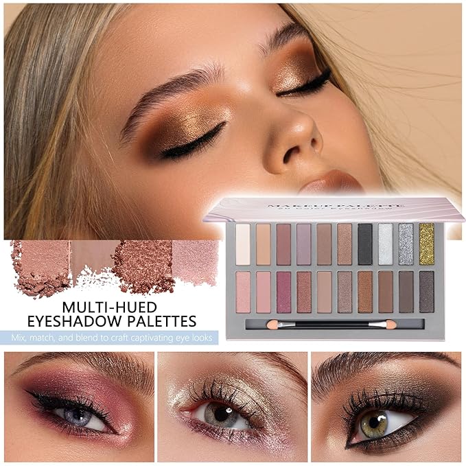 Makeup Kit for Teen Girls Makeup Sets for Girls 10-12 Essential Bundle Include 20 Color Eyeshadow Palette Makeup Kit for Teenagers