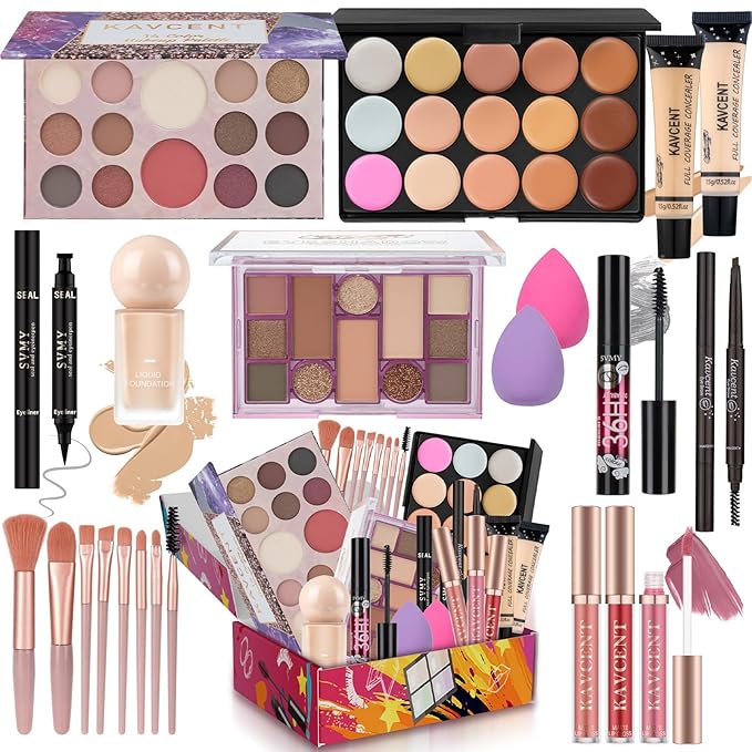 Makeup Kit for Women Teens Full Kit Makeup Set for Teenagers Eyeshadow Palette Foundation Makeup Kits for Teen Girls Makeu...