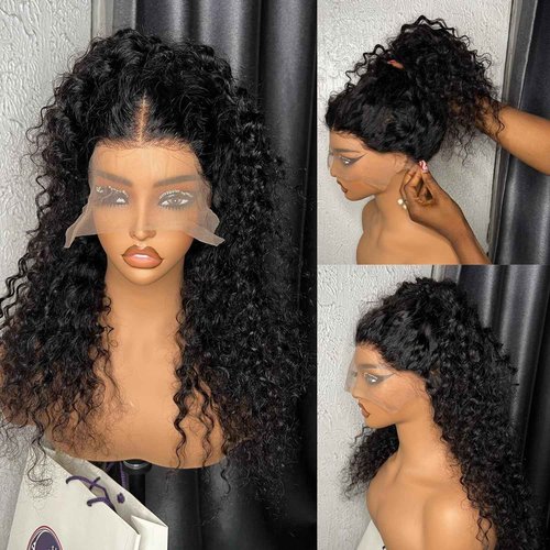 PXTPXT 360 Lace Front Wigs Human Hair Pre Plucked Deep Wave Lace Front Wigs Human Hair Wigs for Black Women with Baby Hair Natural Hairline Deep Culy 360 Full Lace Wigs 22 Inch