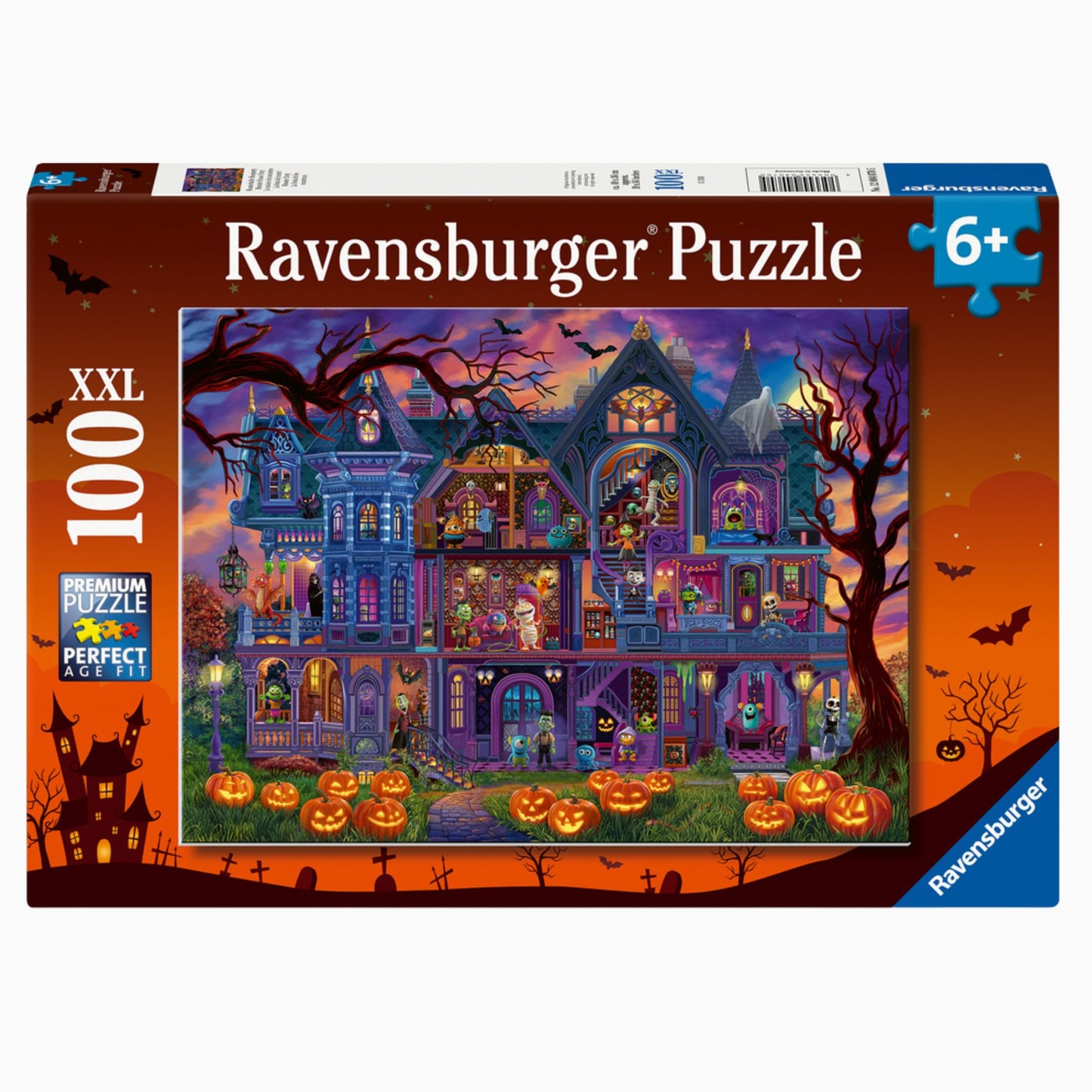 Ravensburger Monster House Party 100 Piece XXL Jigsaw Puzzle for Kids - Every Piece is Unique, Pieces Fit Together Perfectly