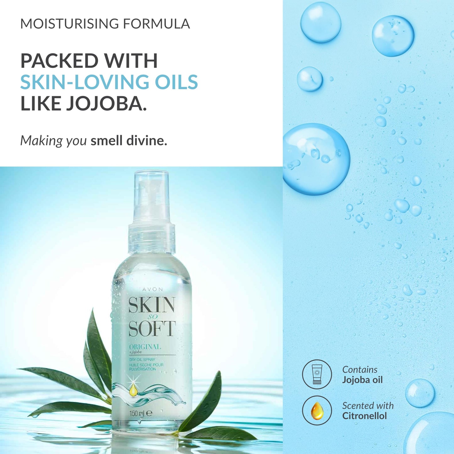 AVON Skin So Soft Original Dry Oil Spray 5 fl.oz (Triple Pack)