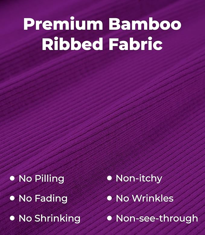 NACHILA Pajamas for Women-Viscose from Bamboo, Ribbed Racerback Tank Top Sexy Split Shorts Pajama Sets Cooling Sleep Cami Pjs