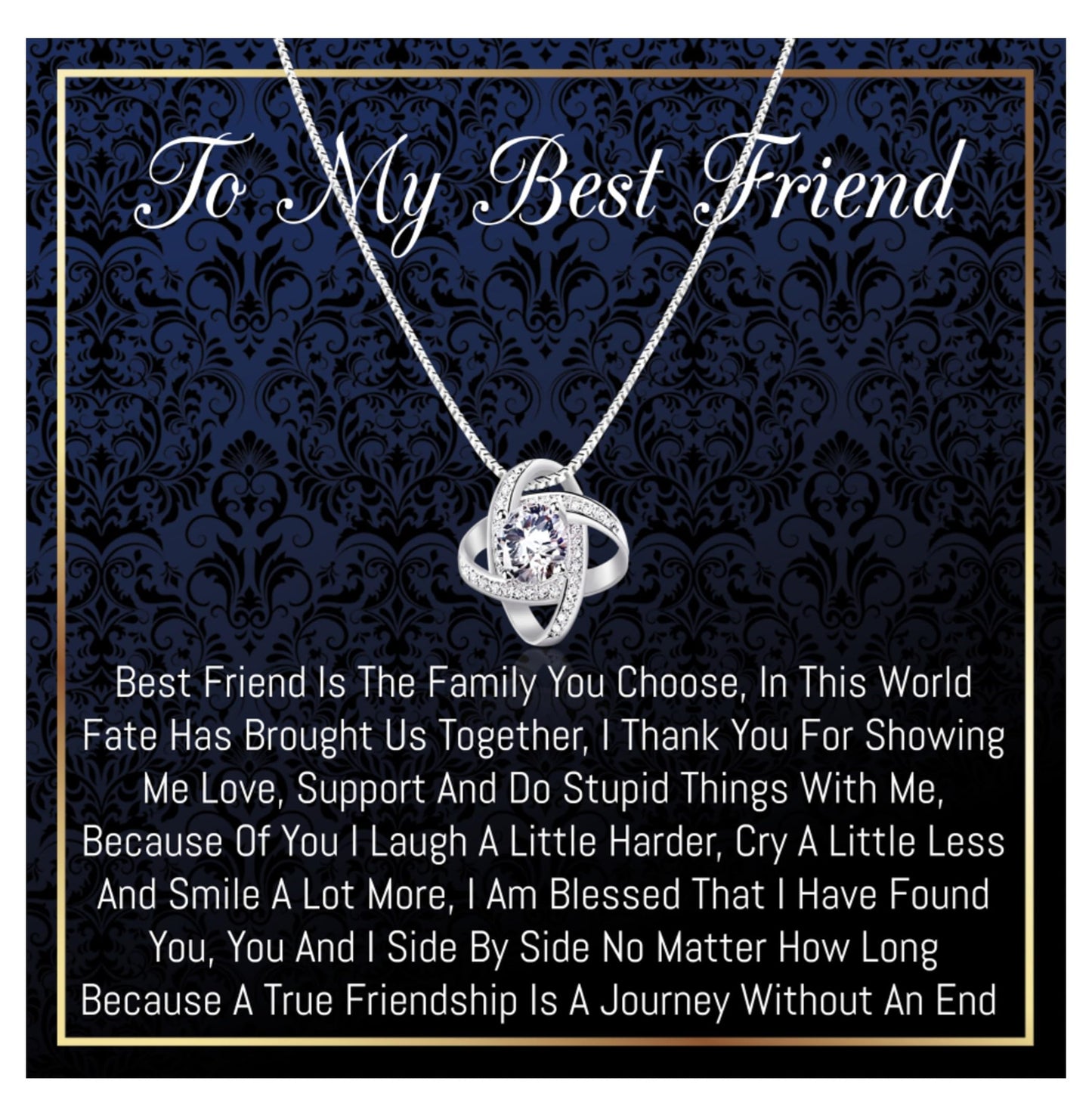 Onepurposegifts Best Friend Necklace for Birthday, Long Distance, Jewelry