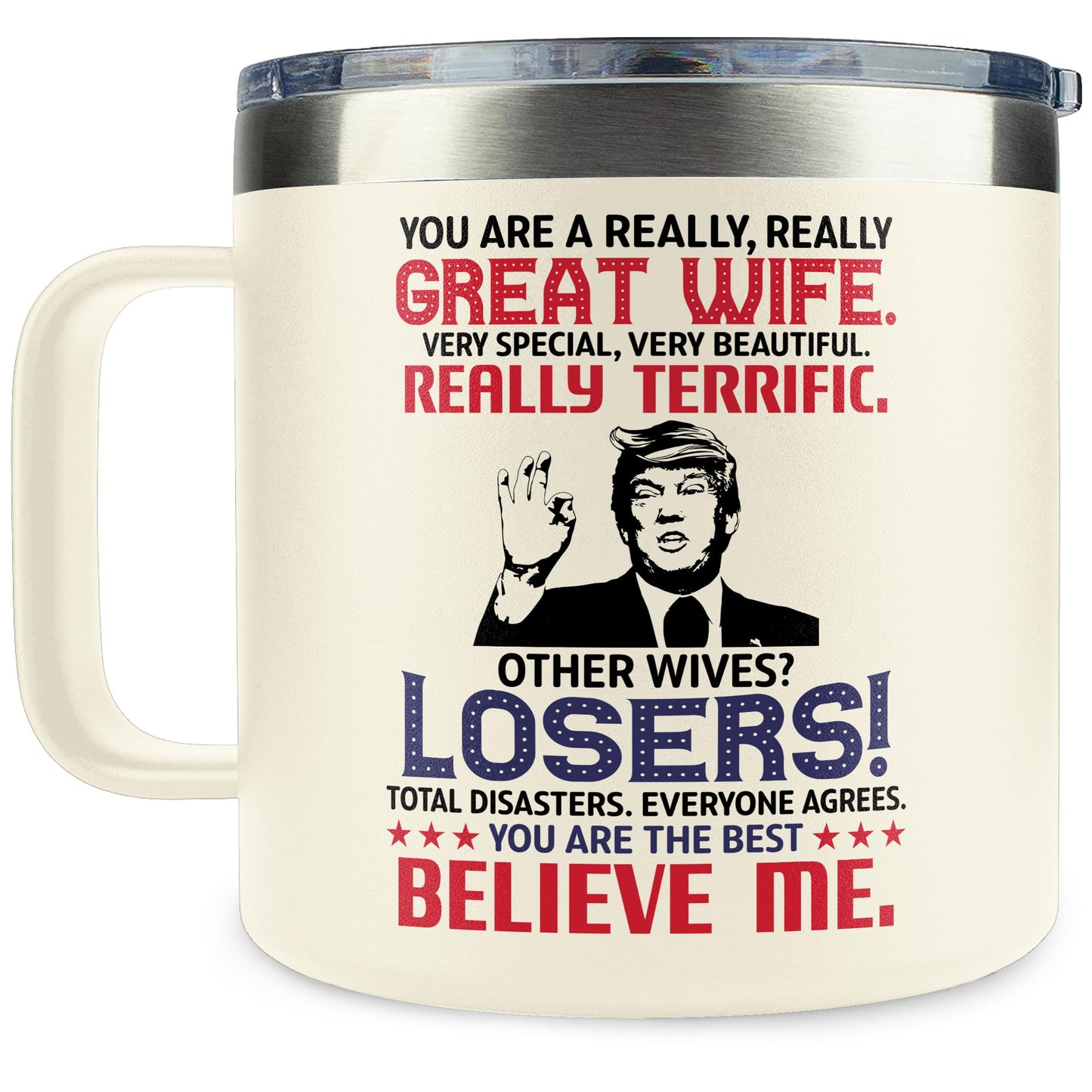 UMACVN Gifts for Wife from Husband - Wedding Anniversary for Women, Birthday, Mothers Day, Christmas Wife Gifts for Her - Romantic Love Gift for Her - 14 Oz Stainless Steel Coffee Mug