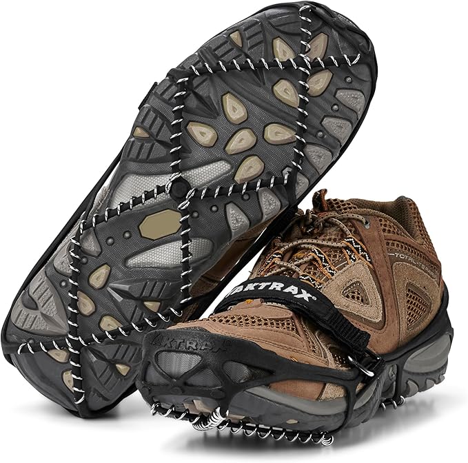 Yaktrax Pro Traction Cleats - 360-Degree Grip on Snow, Ice, & Multi-Terrain Surfaces - Elastic Outer Band w/Easy-On/Off He...