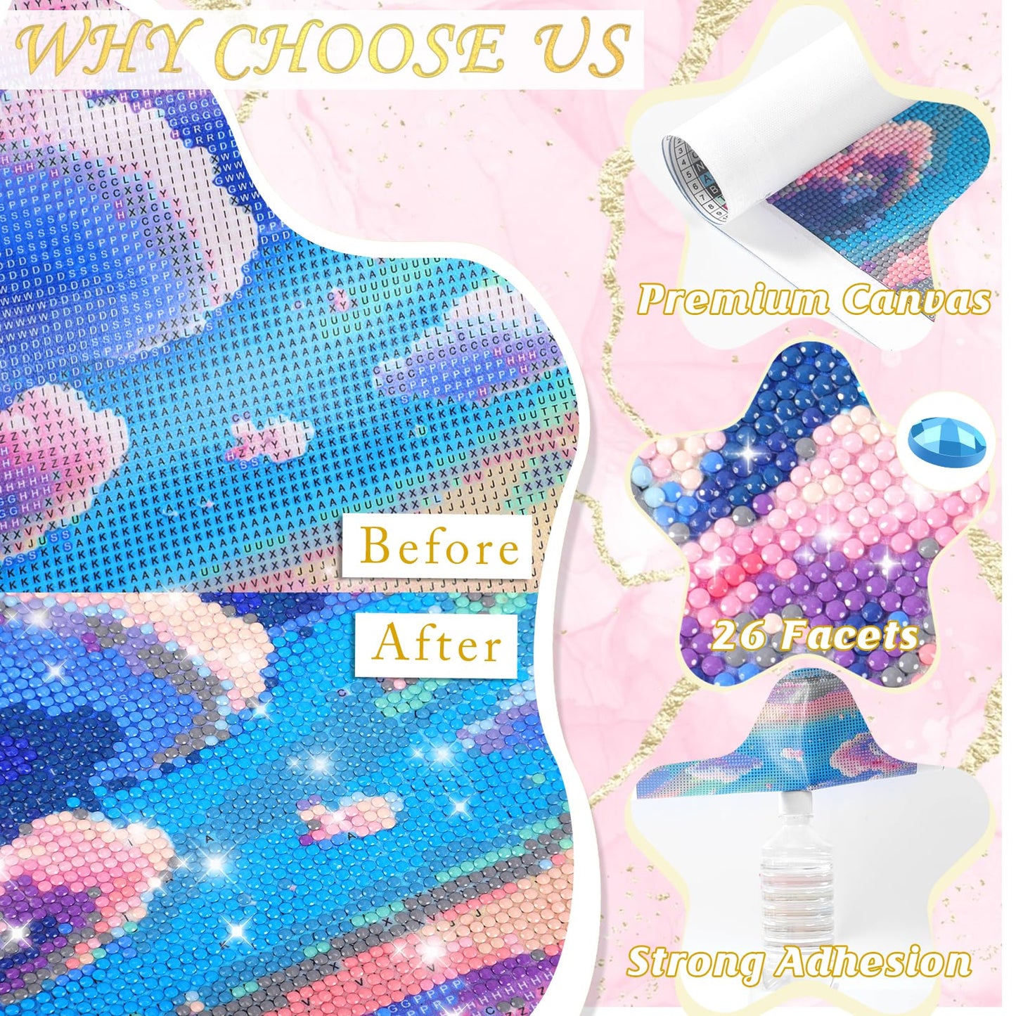 UIBDVKS Diamond Painting Kits for Adults Bless Our Home Painting DIY 5D Full Drill Diamond Dots Paintings with Diamonds Gem Art and Crafts Home Decor 12x16 inch