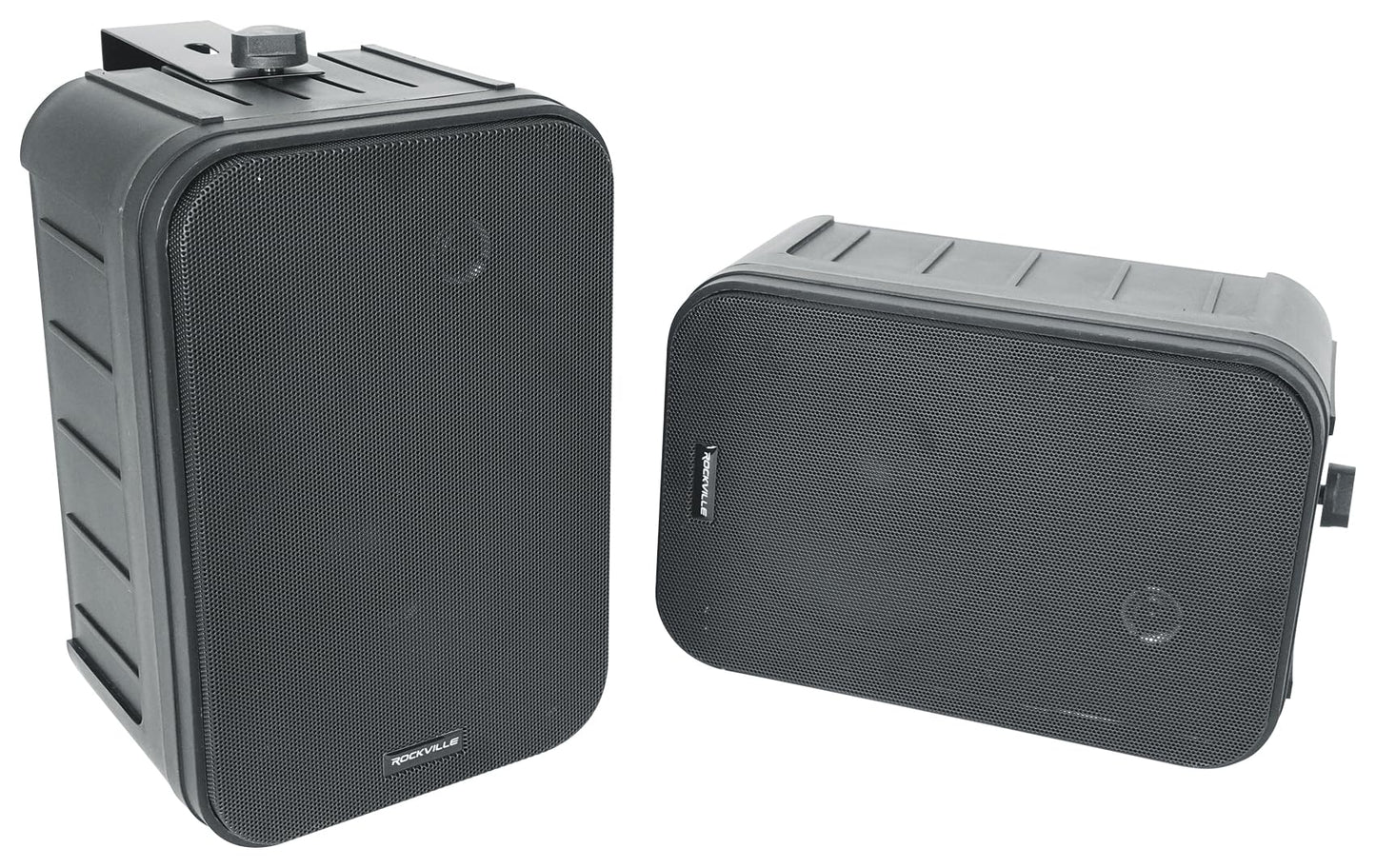 Rockville Hp65S-8 Black 6.5 500W Indoor/Outdoor Waterproof Speakers 8-Ohm With Swivel Mounts And Rustproof Metal Grilles - For H