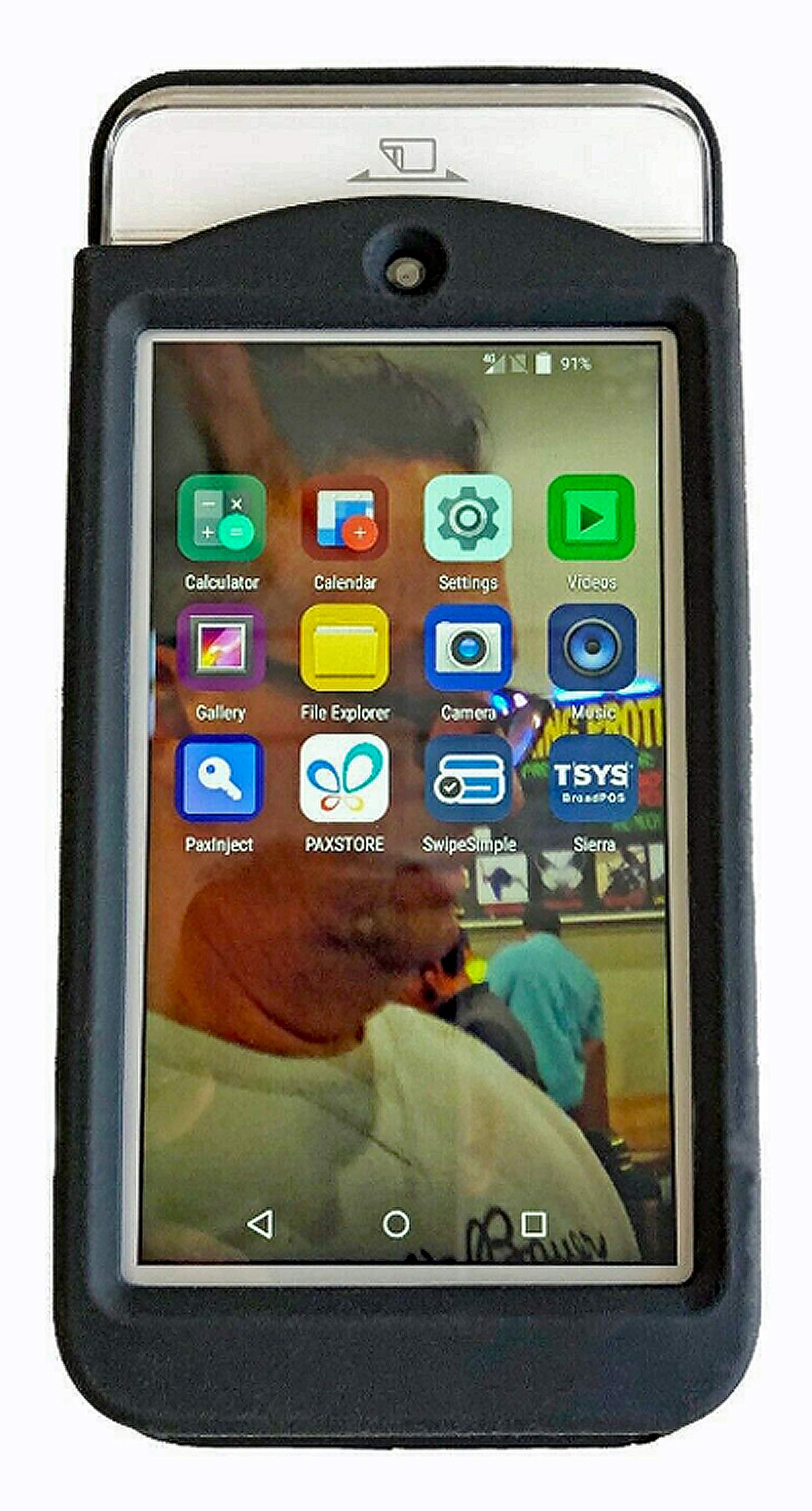 Pax A920 (Standard) Silicone Protective Case For Portable Credit Card Terminal Static Drop And Scratch Protection Does Not Fit A