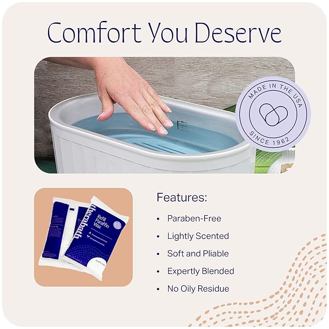 Therabath Paraffin Wax Refill - Thermotherapy - Use to Relieve Arthritis Discomfort, Stiff Muscles, & Dry Skin - For Hands, Feet, Body - Deeply Hydrates - Made in USA, 6 lb. Fresh Squeezed Lemon