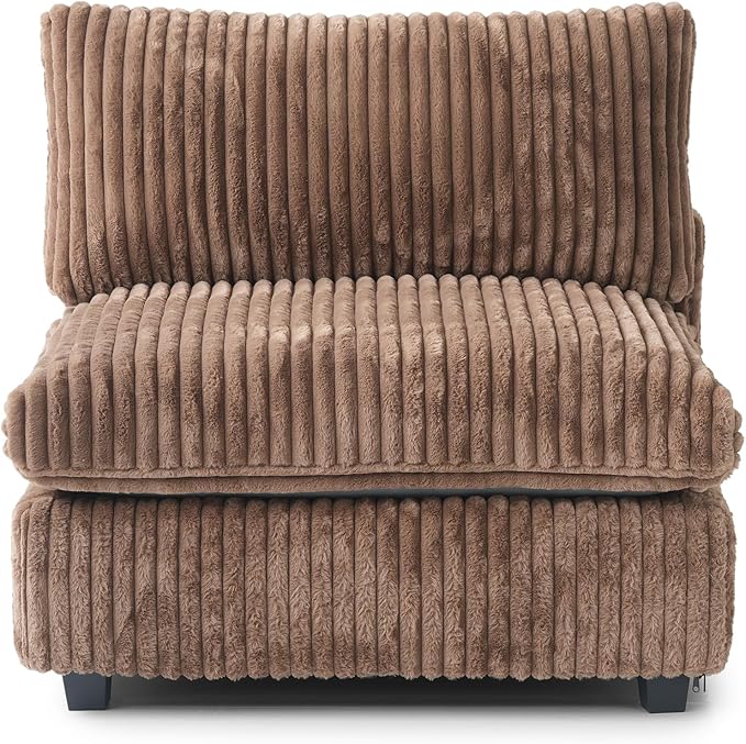 WJShome Cloud Modular Sectional Sofa, Plush Sofas for Living Room,39.37inch Middle Seater,Brown
