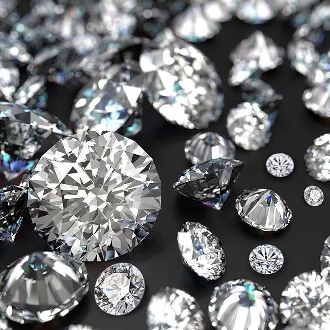 Hicarer 800-Piece Diamond Decorations - Acrylic Diamond Table Scatter Crystals for Vase Fillers, Party Decor (Clear, 30mm,...