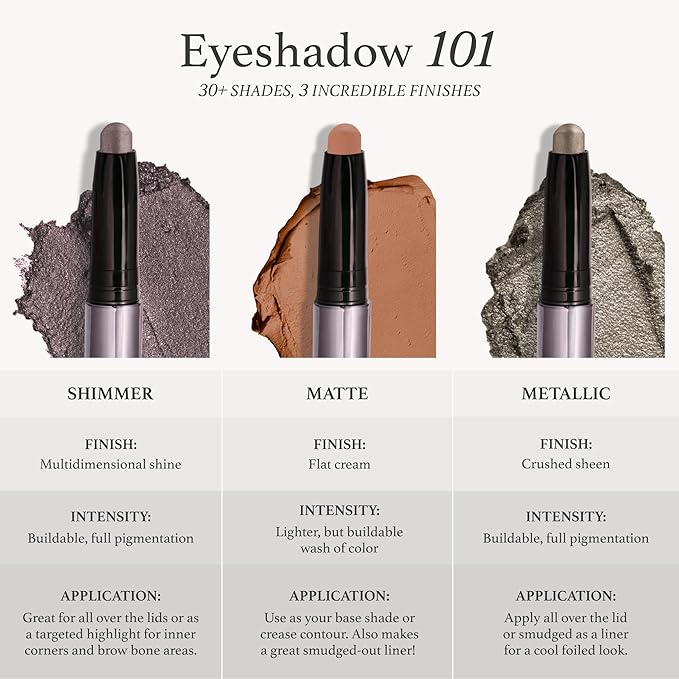 Julep Eye Brightening Duo: Champagne Shimmer and Pearl Shimmer Eyeshadow Stick Eye Makeup