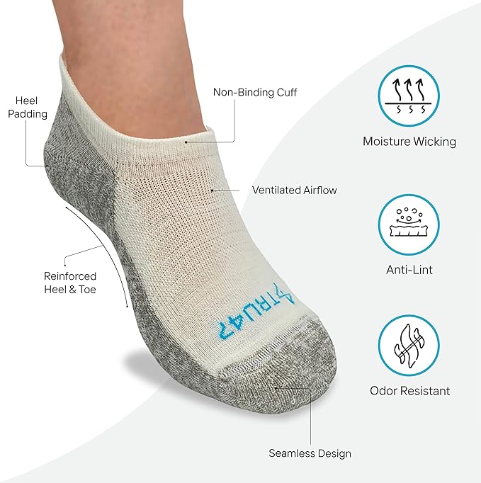 TRU47 Grounding & Earthing Products | Grounding Socks | Socks Made With 99.99% Pure Silver Thread