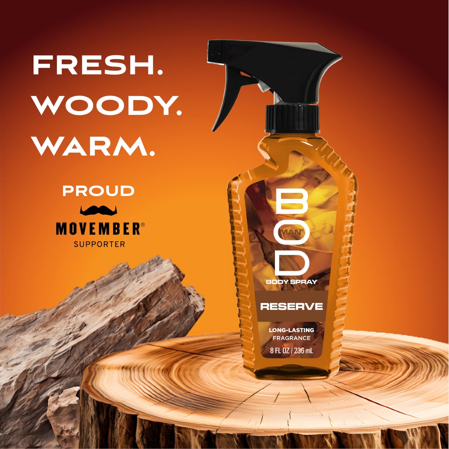 BOD man Fragrance Body Spray, Reserve, 8 fl oz