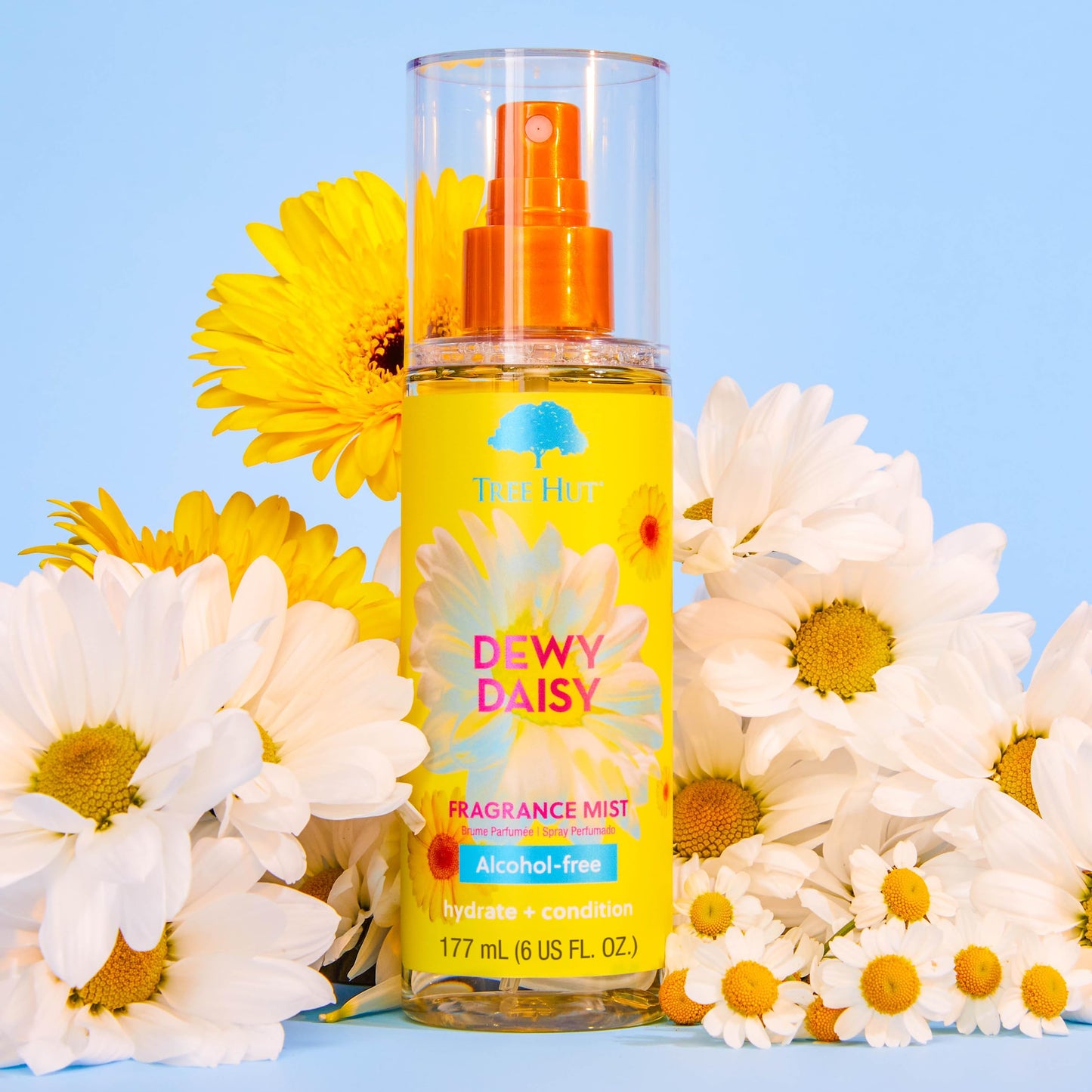 Tree Hut Dewy Daisy Fragrance Mist, Spritz On for a Refreshed Feel or Layer with Your Favorite Scents, Versatile Body Spray, 6 fl oz.