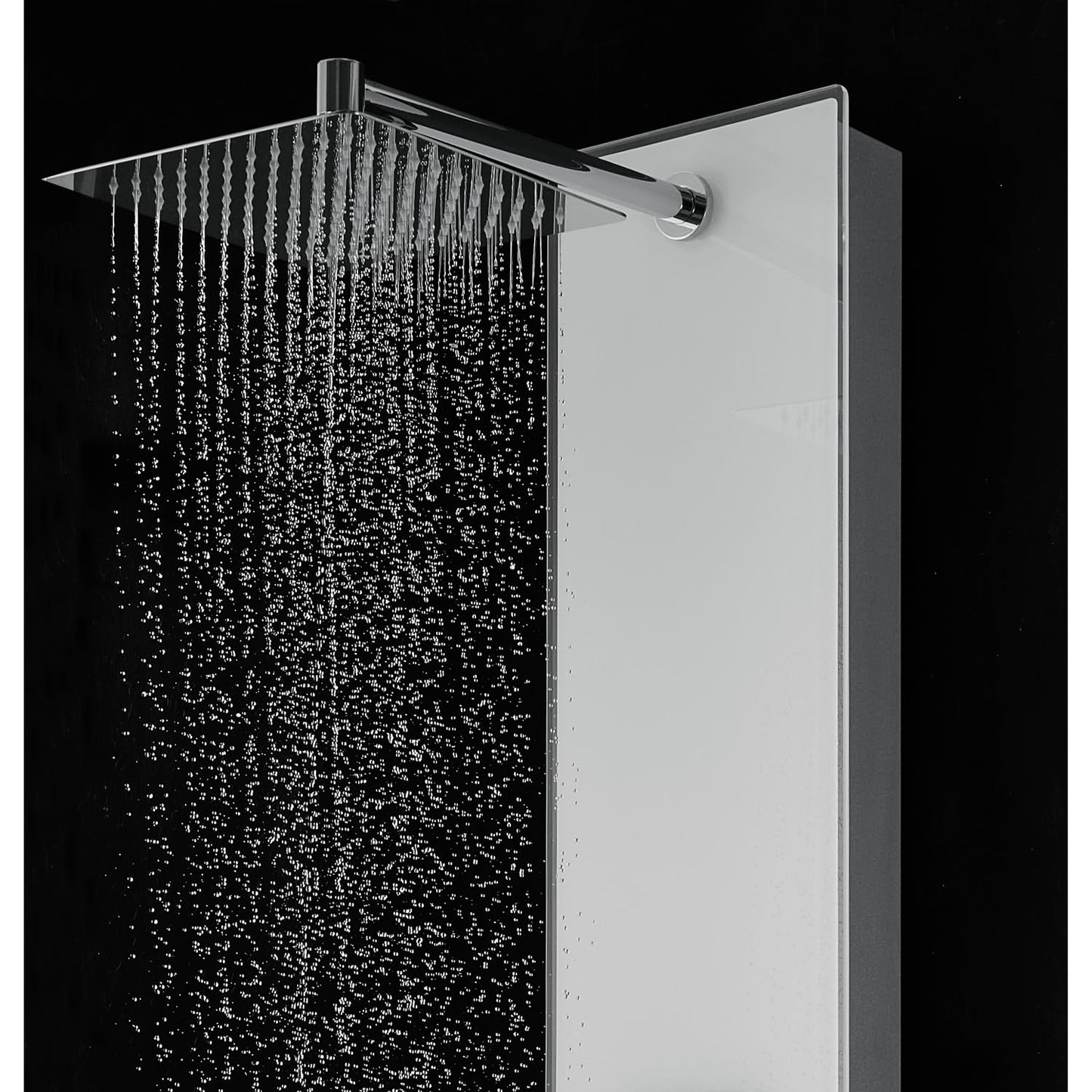 Blue Ocean ™ 59” Aluminum SPA8659 Thermostatic Shower Panel Tower with Rainfall Showerhead, 3 Sets Body Nozzles, and Handheld Showerhead, Shower Column