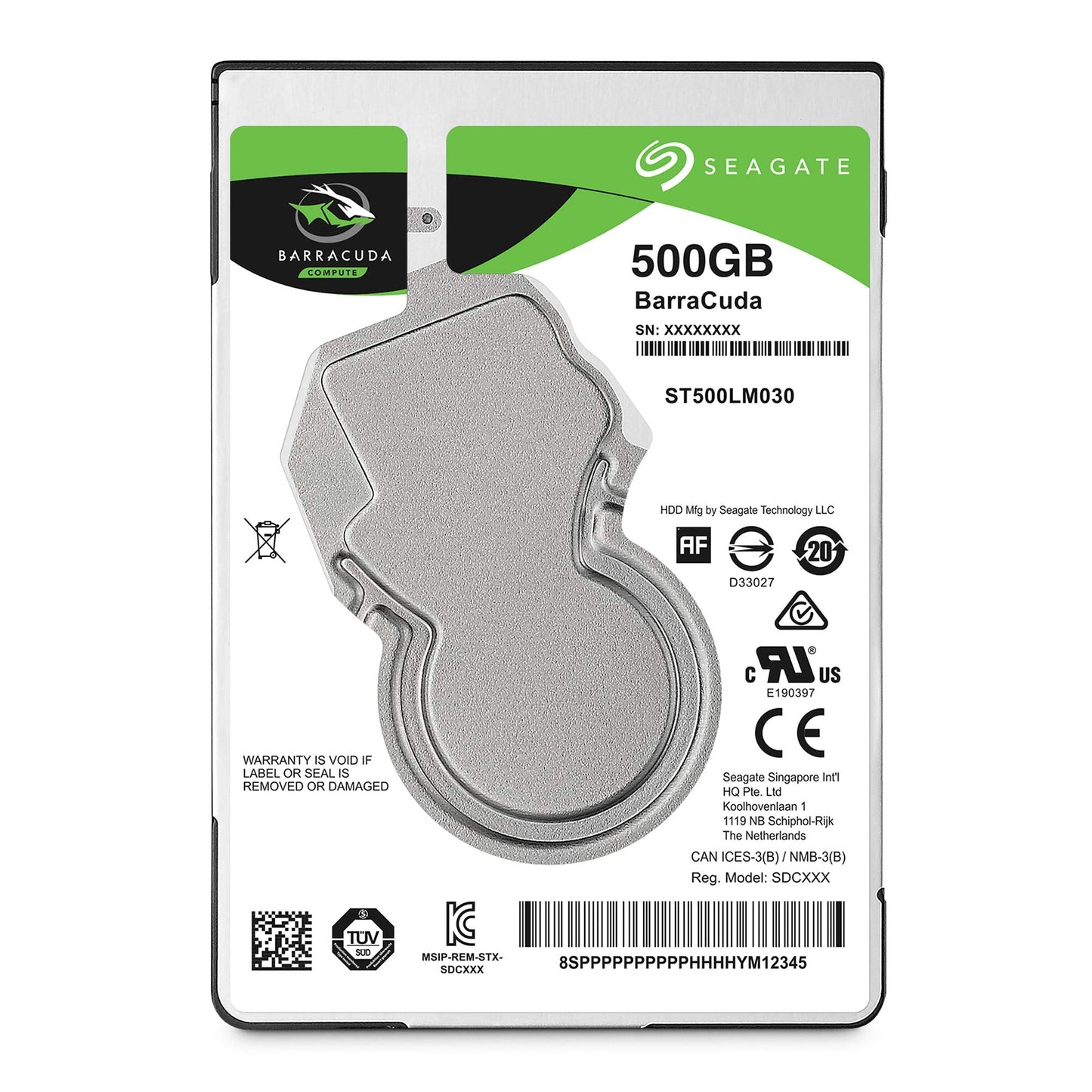 Seagate Barracuda 500Gb Internal Hard Drive Hdd - 2.5 Inch Sata 6 Gb/S 5400 Rpm 128Mb Cache For Pc Laptop - Frustration Free Pac