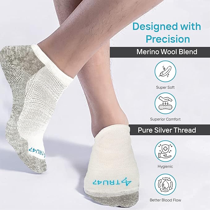 TRU47 Grounding & Earthing Products | Grounding Socks | Socks Made With 99.99% Pure Silver Thread