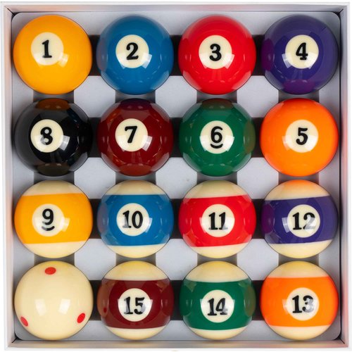 Collapsar Deluxe 2-1/4" Billiard Pool Balls Marble-Swirl Style Billiards Ball Complete 16 Ball Set (Several Style Available) (PRO Premium)