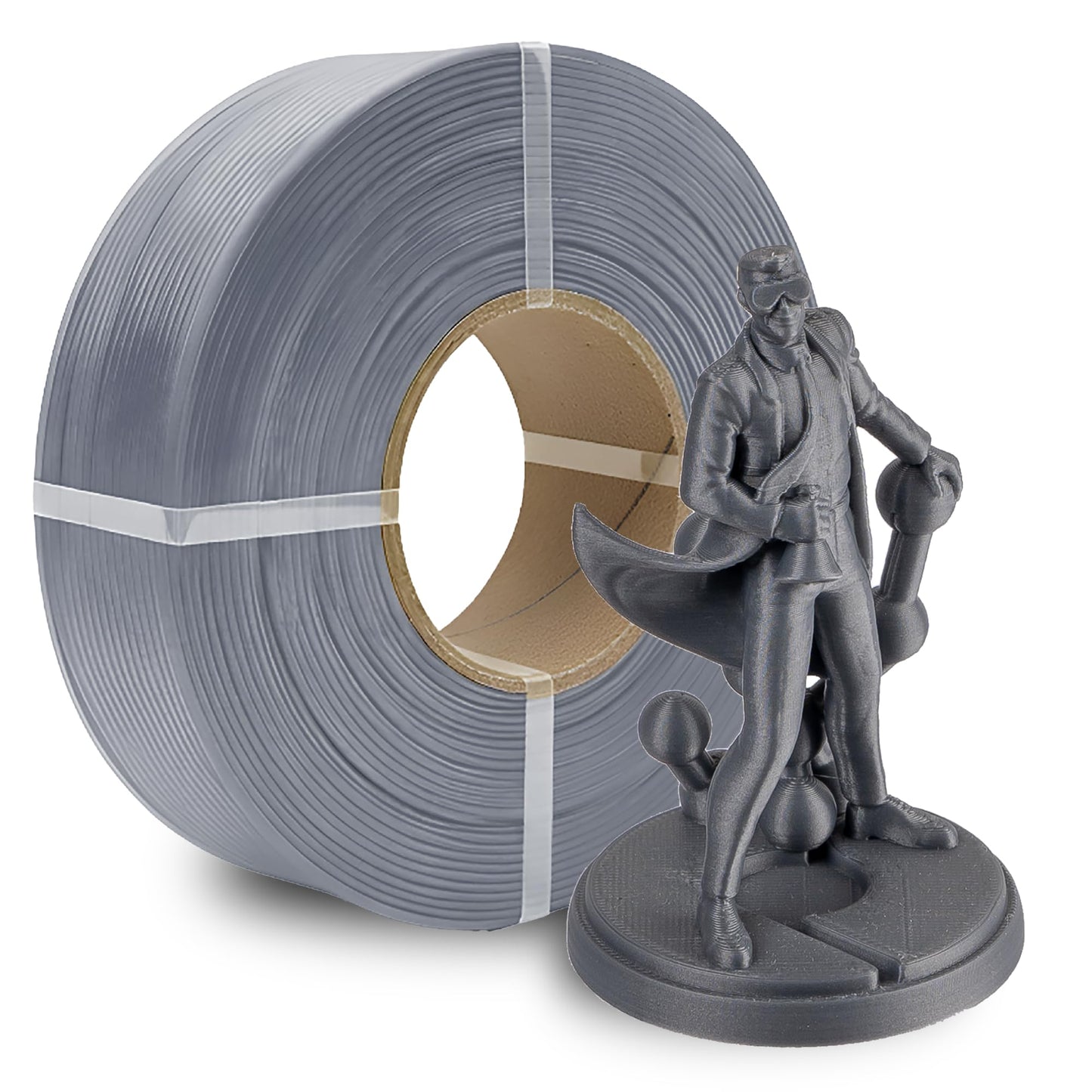 Polymaker Panchroma Refill Spool Steel Grey PLA 3D Printing Filament Refill, Compatible with All Reusable Spools and All Major F