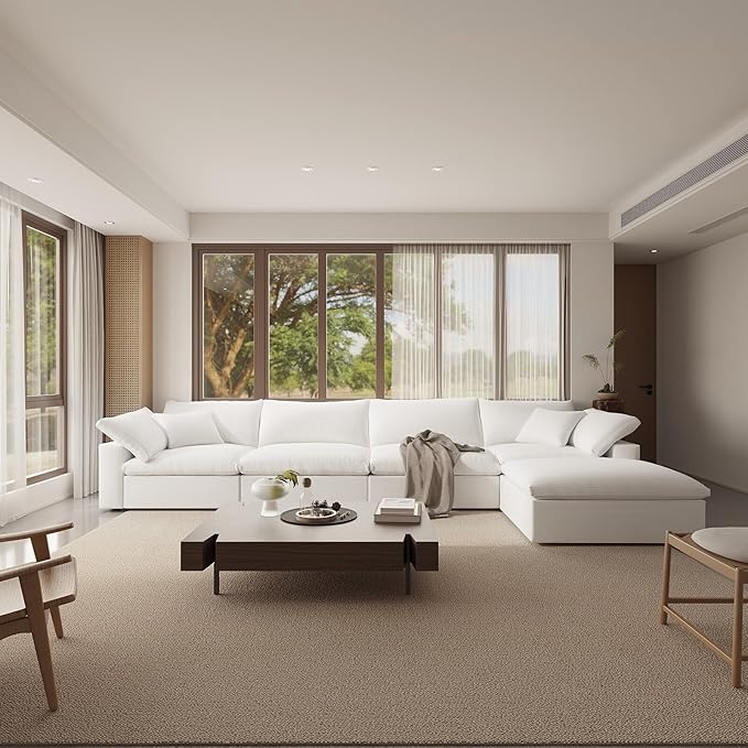 Forest aesthetics Modular Sectional Sofa,Extra Comfty Deep-Seat-Filled Couch, Modern Couches for Living Room,Apartment,Office,Small Space