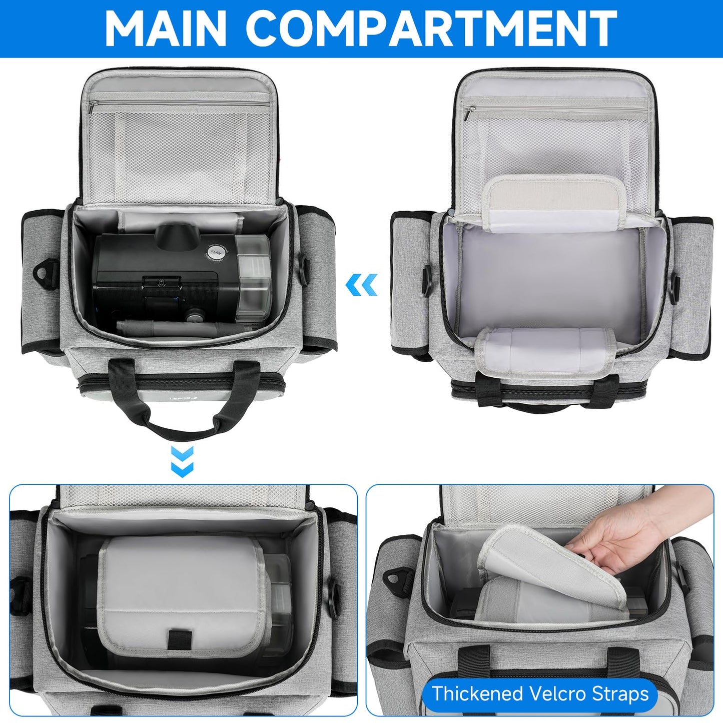CPAP Travel Bag Compatible with ResMed AirSense 11,AirSense 10,AirSense 10 elite,AirStart 10,Philip Dreamstation,3B Medical Luna G3,XT Fit,Portable Carrying Case Fits for CPAP Machine and Accessories