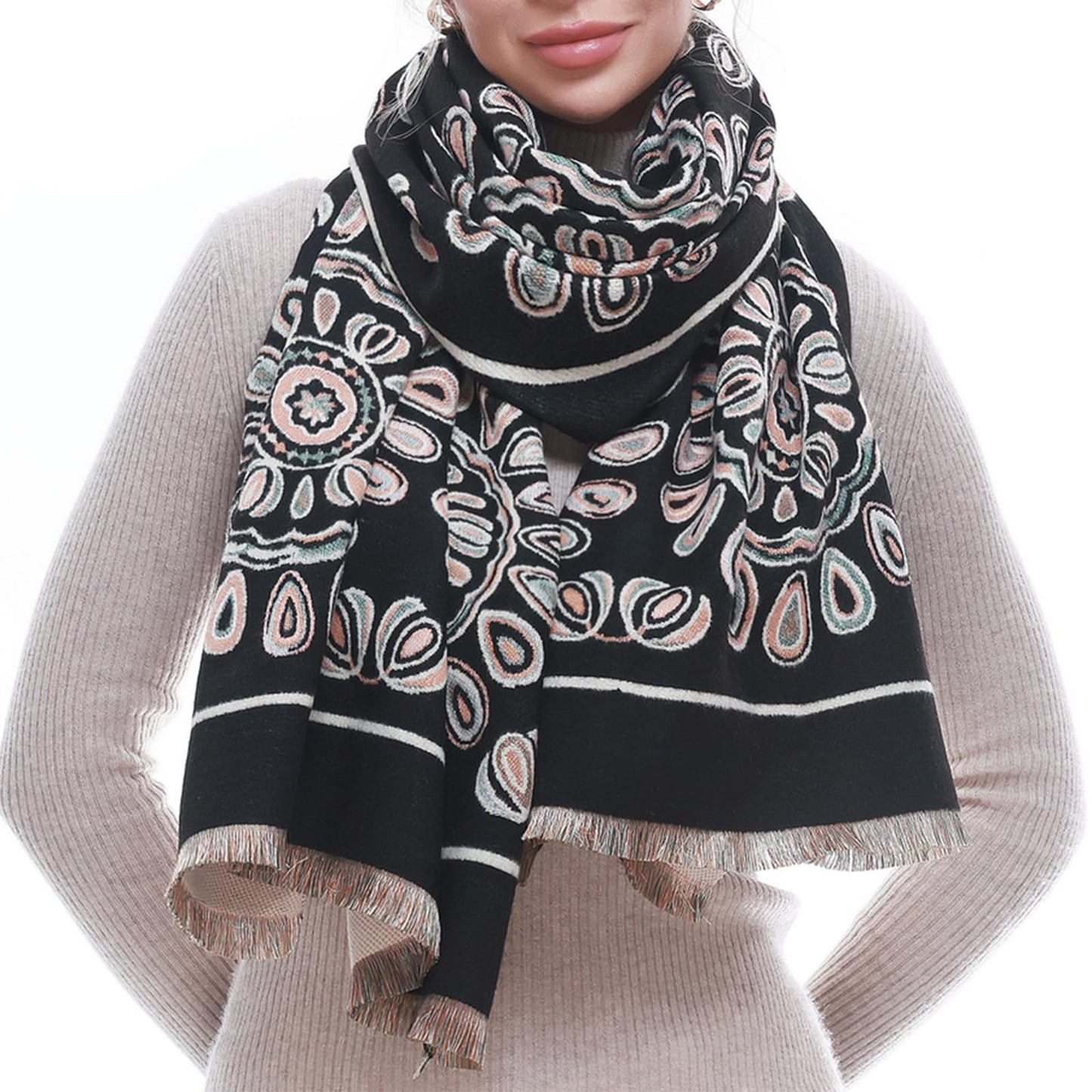 SWAT PANY Scarf for Women Pashmina Blanket Shawls and Wraps Winter Warm Scarves