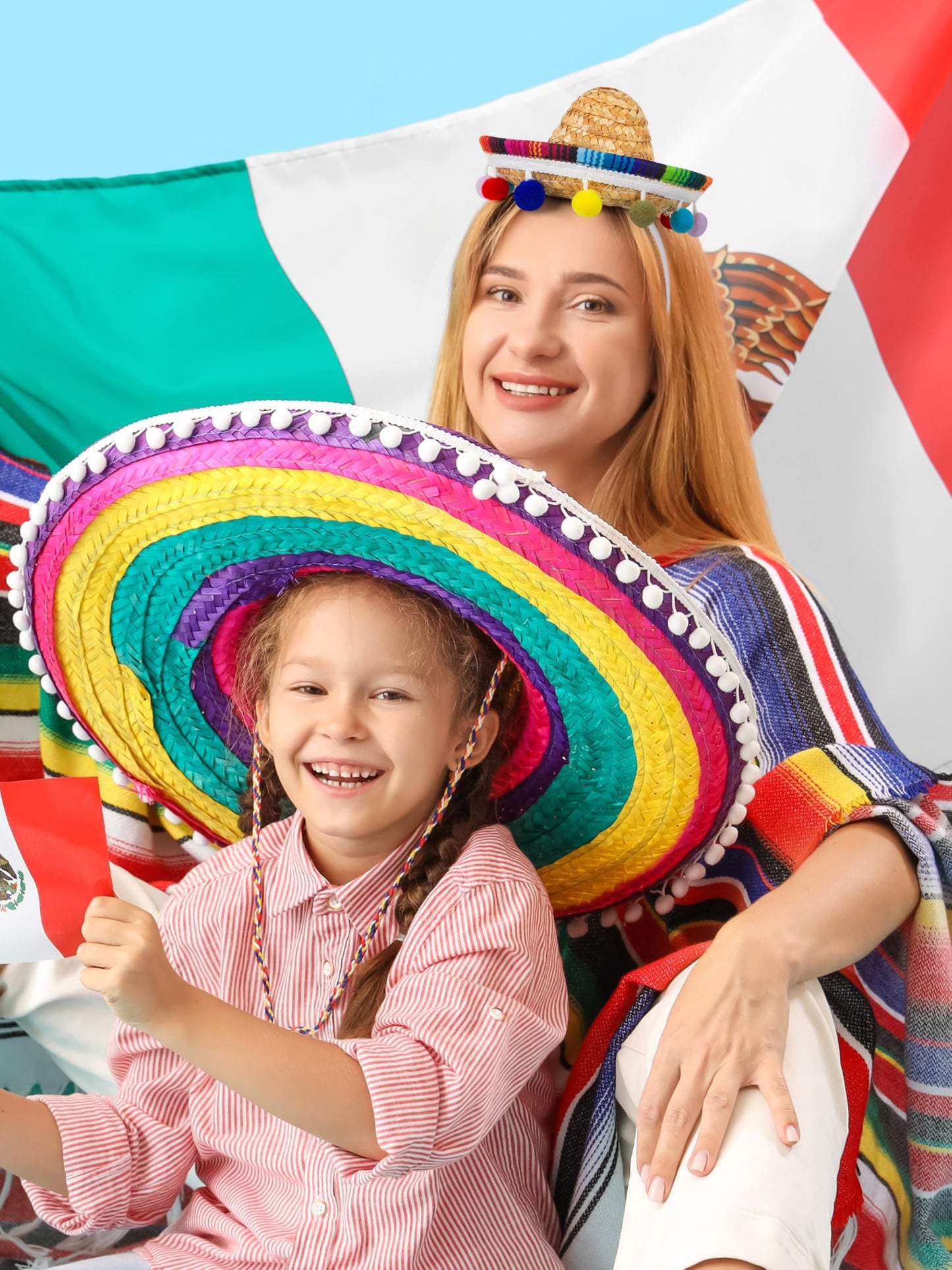 Cinco De Mayo Mini Sombrero Headbands with Fiesta Party Costume Theme