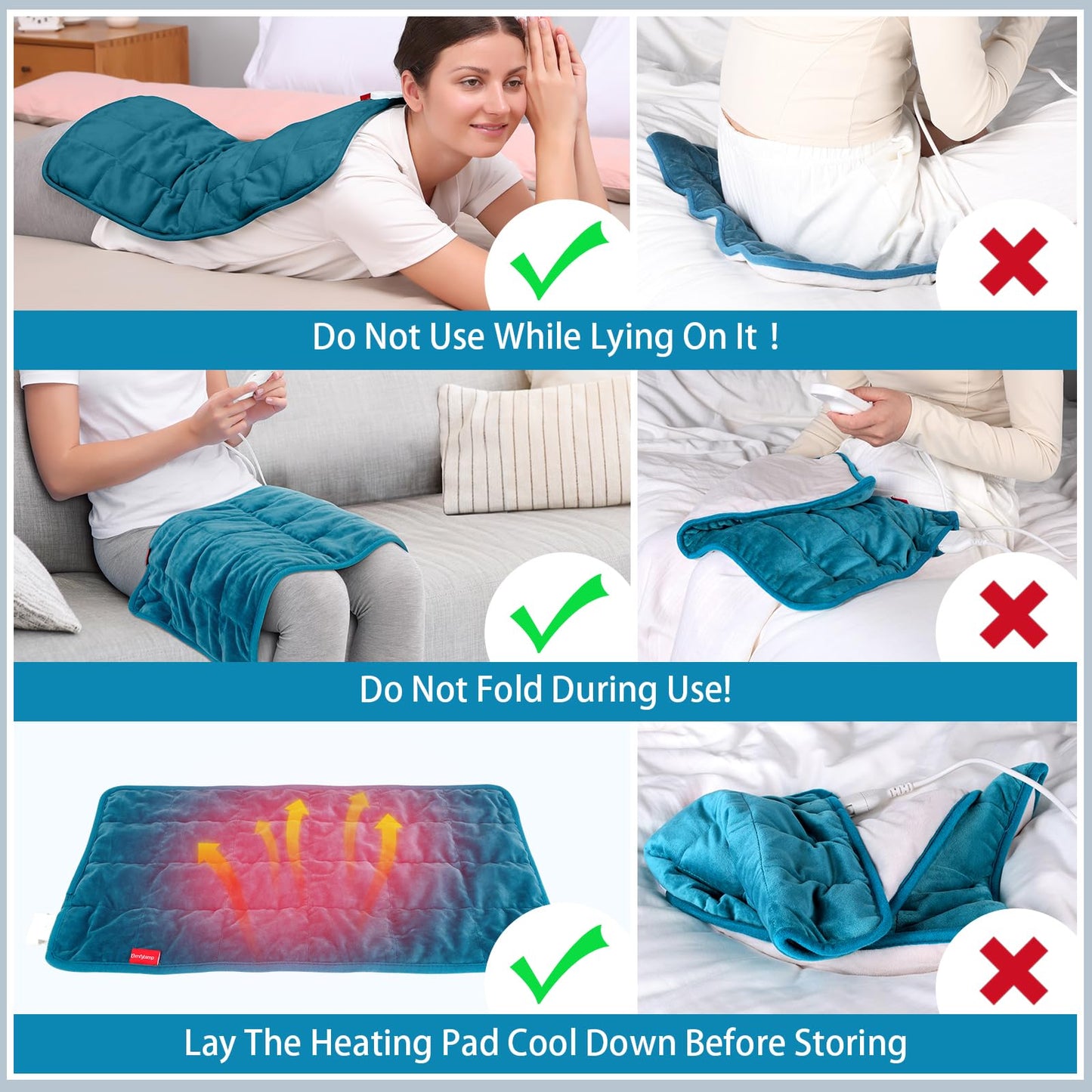 Comfytemp Weighted Heating Pad for Back & Period, FSA Eligible Electric Heat Pad, Valentines Day Birthday Gifts for Mom Dad Women Men, 2.2 lb HSA Approved Neck Shoulder Heated Pad, 2H Auto-Off, 12x24
