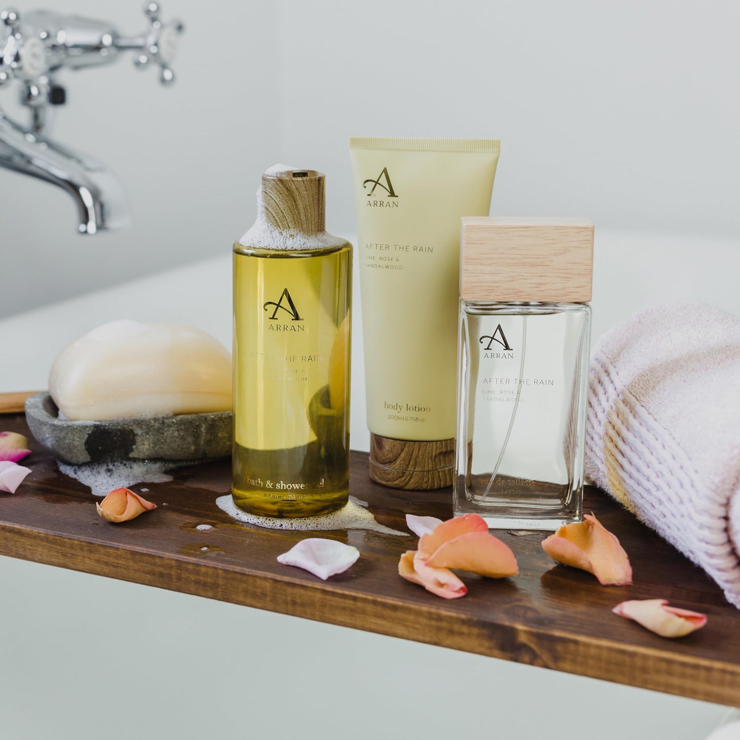 After The Rain - Lime, Rose, & Sandalwood by Arran Bath & Shower Gel 300ml