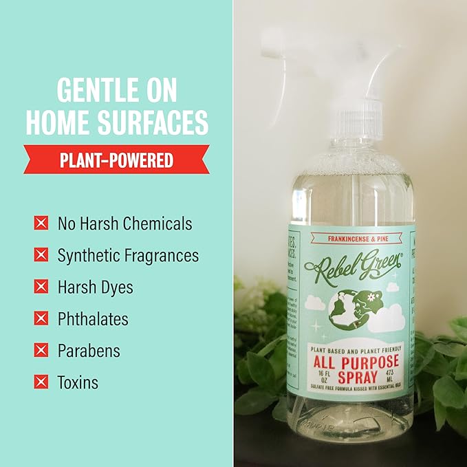 Rebel Green All Purpose Cleaning Spray, Frankincense - 16oz, 2pk