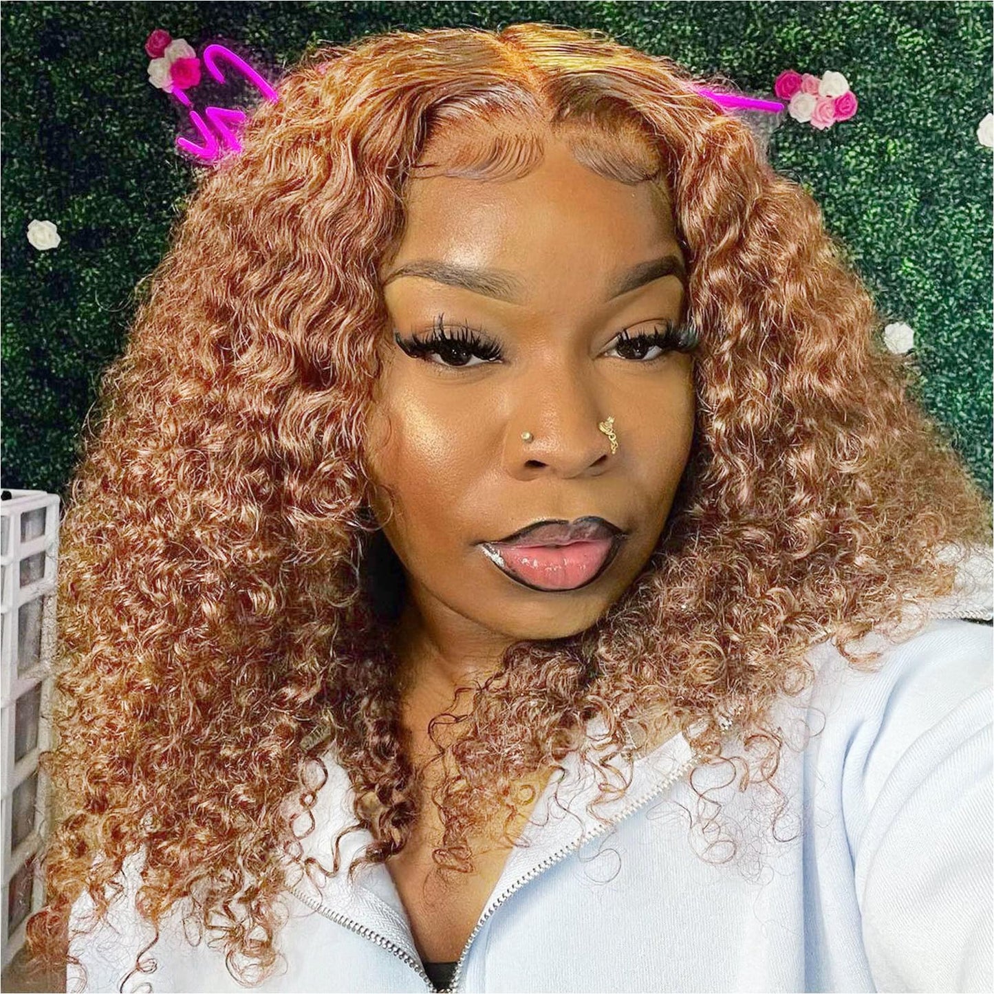 omswet Curly BOB Wig Human Hair 200 Density 5x5 HD Lace Closure Deep Wave Wigs for Black Women Glueless Wear and Go Pre Plucked