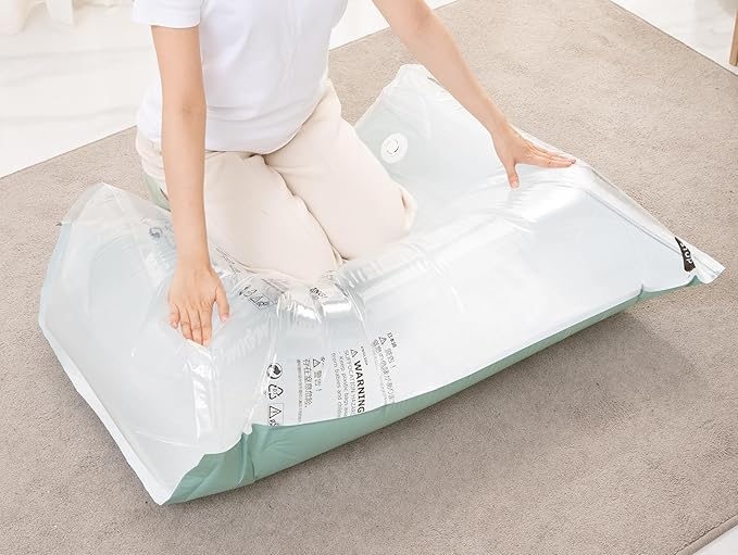 NeatNest 6 Pack Mixed Vacuum Storage Bags Set – Includes Roll-Up, Flat & Cube Bags in Multiple Sizes for Travel & Home, Vacuum or Hand Press, All-in-One Space Saver Kit for Clothes & Bedding