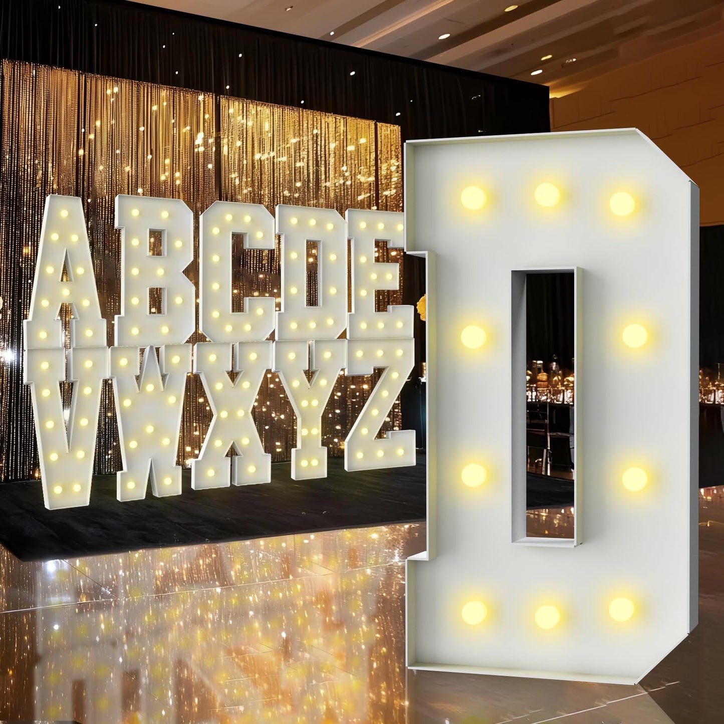 3FT Marquee Light Up Letter,Marquee Letters 3 Feet Tall, Large Led Sign for Party,Birthday Decorations,Graduation,Prom,Baby Shower(Letter D)