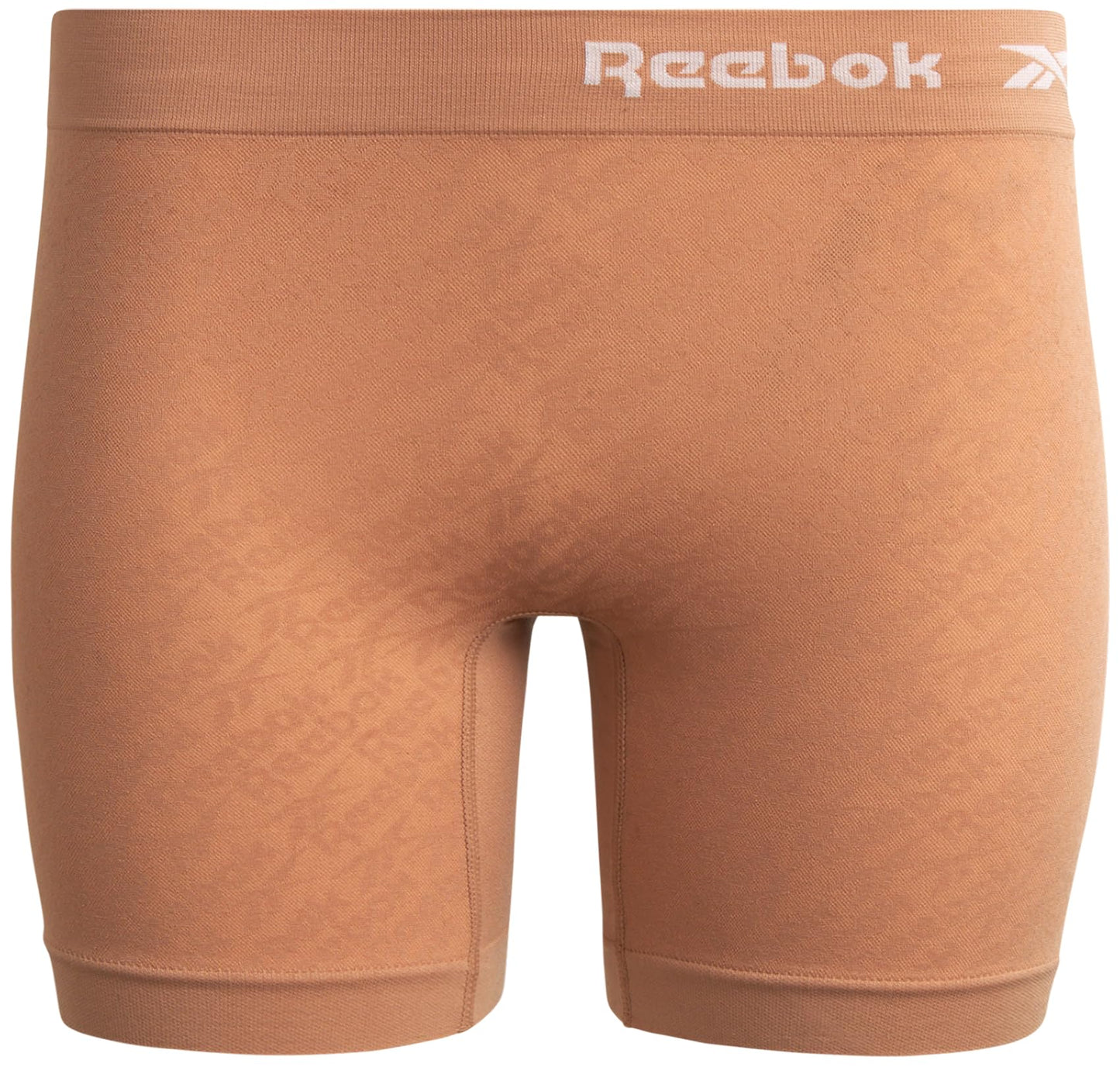 Reebok Womens Boy Shorts Underwear - 4 Pack Seamless Long Leg Boyshorts Panties for Women (S-3X, available in Plus Size), Size Small, Cafe/Black/White/Light Grey Melange